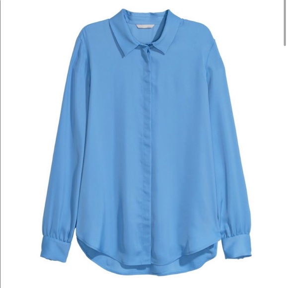 H&M Tops - H&M blue collared shirt